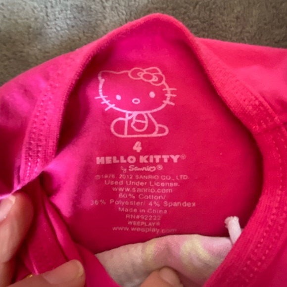 Hello Kitty - kids pink, sequinned long sleeve, shirt. Size 4 - Picture 5 of 5